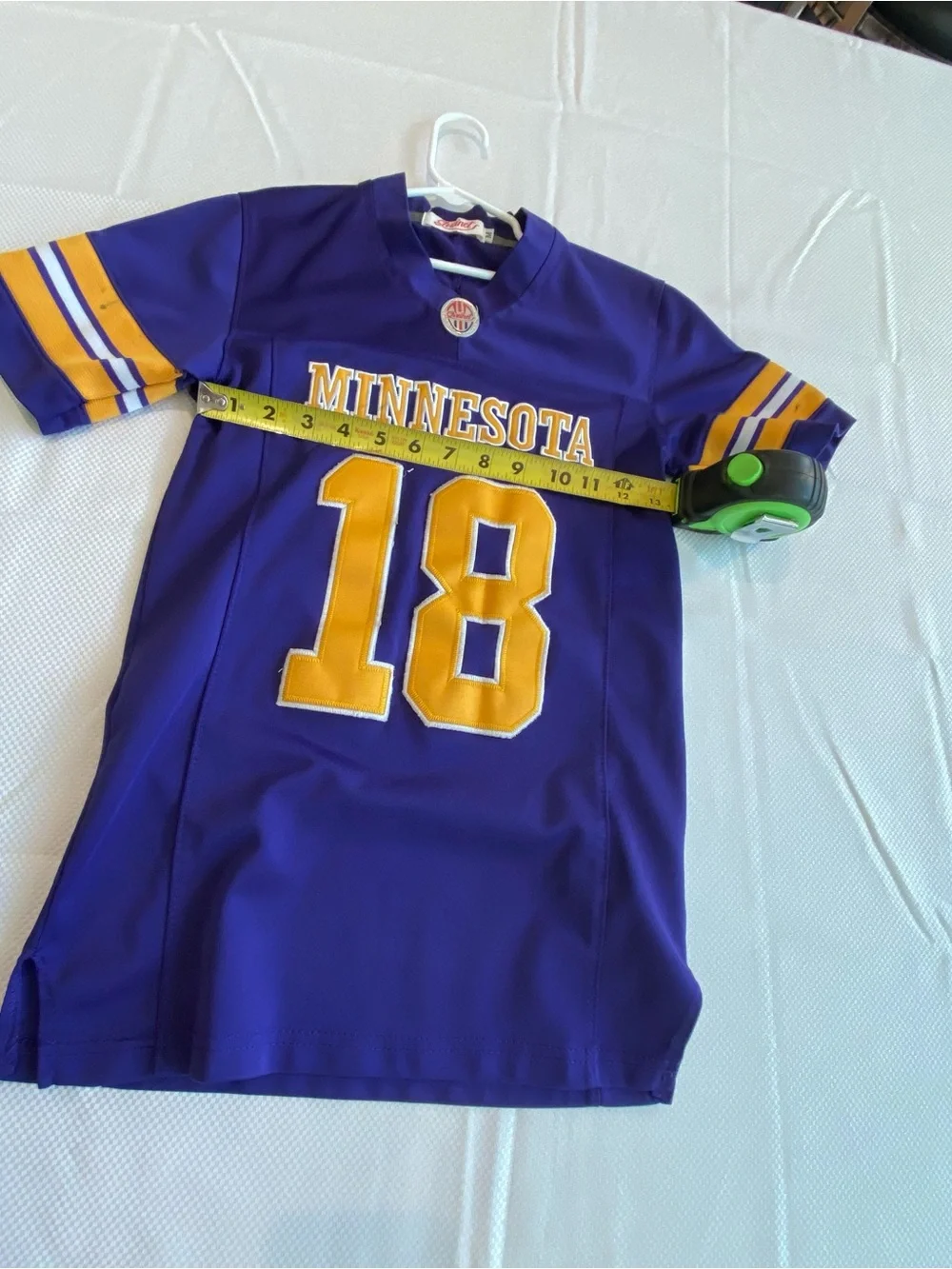 Kids Minnesota Vikings Purple Jersey Top - Gold Number 18 - Jefferson- boys M
